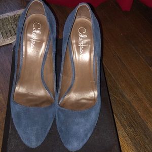 Cole Haan blue suede pumps